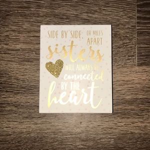 Gold and Pink Sister Sign